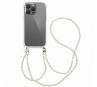 imoshion Coque avec dragonne + bracelet - Perles pour Apple iPhone 15 Pro Max - Transparent