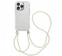 imoshion Coque avec dragonne + bracelet - Perles pour Apple iPhone 15 Pro - Transparent