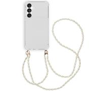 imoshion Coque avec dragonne + ?bracelet - Perles pour Samsung Galaxy A55 - Transparent