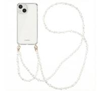 imoshion Coque avec dragonne + bracelet pour Apple iPhone 13 - Perles Cœurs