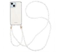 imoshion Coque avec dragonne + bracelet pour Apple iPhone 15 - Perles Cœurs