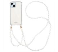 imoshion Coque avec dragonne + bracelet pour Apple iPhone 15 - Perles Cœurs