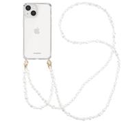 imoshion imoshion Coque avec dragonne + bracelet iPhone 14 Perles cœurs Transparent