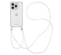 iPhone 14 Pro Max hülle iPhone 14 Pro Max Schützhulle Coque arrière avec cordon + brassard - Coeurs de perles Kunststoff Transparent imoshion