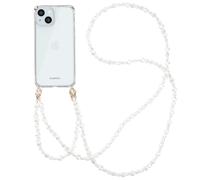 imoshion Coque avec dragonne + ?bracelet pour iPhone 15 - Perles cœurs