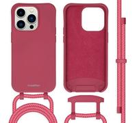 imoshion Coque de couleur avec cordon amovible pour Apple iPhone 14 Pro - Red Raspberry