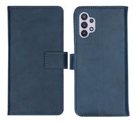 imoshion Étui de télephone portefeuille de luxe pour Samsung Galaxy A32 (5G) - Bleu foncé