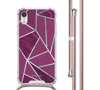 imoshion Coque design avec cordon pour l'iPhone Xr - Bordeaux Graphic