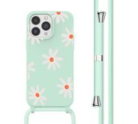imoshion Coque design en silicone avec cordon pour iPhone 13 Pro - Distance fleur verte