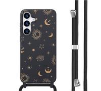 imoshion imoshion Coque design en silicone avec cordon pour Samsung Galaxy S25 Plus Sky Black Multicolore