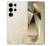 imoshion Coque Design pour Samsung Galaxy S25 Ultra - Golden Leaves Transparent