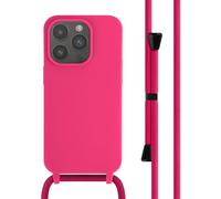 imoshion Coque en silicone avec cordon pour Apple iPhone 14 Pro - Fluor Roze