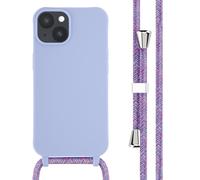 imoshion Coque en silicone avec cordon pour Apple iPhone 14 - Violet