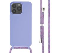 imoshion Coque en silicone avec cordon pour Apple iPhone 15 Pro Max - Violet