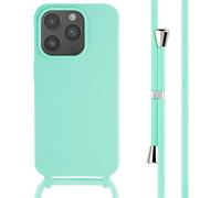 imoshion imoshion Coque en silicone avec cordon iPhone 15 Pro Vert menthe Menthe verte