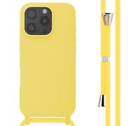 imoshion Coque en silicone avec cordon pour Apple iPhone 16 Pro - Jaune