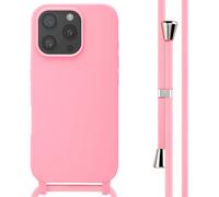 imoshion Coque en silicone avec cordon pour Apple iPhone 16 Pro - Rose