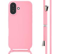 imoshion Coque en silicone avec cordon pour Apple iPhone 16 - Rose