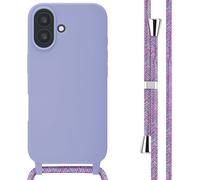imoshion Coque en silicone avec cordon pour Apple iPhone 16 - Violet