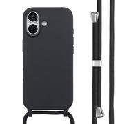 imoshion Coque en silicone avec cordon pour Apple iPhone 17 - Noir