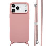 imoshion Coque en silicone avec cordon pour Apple iPhone 17 Pro Max - Sand Pink