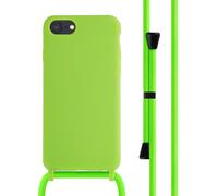 imoshion Coque en silicone avec cordon pour Apple iPhone SE (2022 / 2020) / 8 / 7 - Fluor Groen