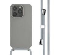imoshion imoshion Coque en silicone avec cordon iPhone 14 Pro Gris clair
