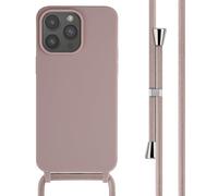 imoshion Coque en silicone avec cordon pour iPhone 15 Pro Max - Sand Pink