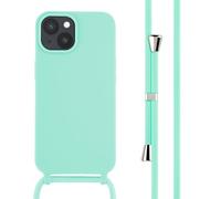 imoshion Étui en silicone avec cordon pour iPhone 15 - Vert menthe