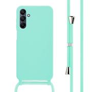 imoshion Coque en silicone avec cordon pour Samsung Galaxy A15 (5G/4G) - Vert menthe