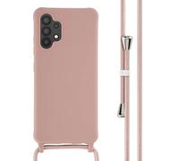 imoshion ?Coque en silicone avec cordon pour Samsung Galaxy A32 (4G) - Sand Pink