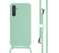 imoshion Coque en silicone avec cordon pour Samsung Galaxy A34 (5G) - Vert menthe