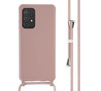 imoshion ?Coque en silicone avec cordon pour Samsung Galaxy A52(s) (5G/4G) - Sand Pink