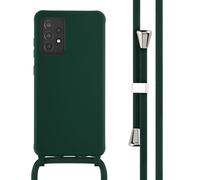 imoshion ?Coque en silicone avec cordon pour Samsung Galaxy A52(s) (5G/4G) - Vert foncé