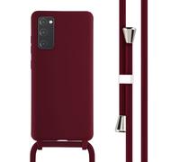 imoshion Coque en silicone avec cordon pour Samsung Galaxy S20 FE - Rouge foncé