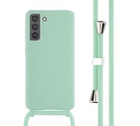 imoshion Coque en silicone avec cordon pour Samsung Galaxy S21 FE - Vert menthe