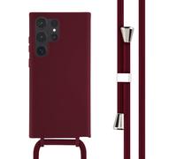 imoshion imoshion Coque en silicone avec cordon Samsung Galaxy S23 Ultra Rouge foncé Rouge foncé