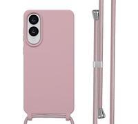 imoshion Coque en silicone avec cordon pour Samsung Galaxy S25 Edge - Sand Pink