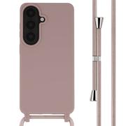 imoshion Coque en silicone avec cordon pour Samsung Galaxy S26 - Sand Pink