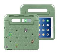 imoshion Coque kidsproof avec poupées amovibles pour Apple iPad 9 (2021) 10.2 pouces / iPad 8 (2020) 10.2 pouces / iPad 7 (2019) 10.2 pouces - Olive Green