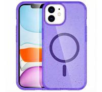 imoshion Coque Pailletée avec MagSafe pour Apple iPhone 12 (Pro) - Paillettes Violet