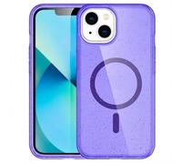 imoshion Coque Pailletée avec MagSafe pour Apple iPhone 14 - Paillettes Violet