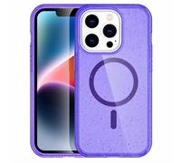 imoshion Coque Pailletée avec MagSafe pour Apple iPhone 14 Pro Max - Paillettes Violet