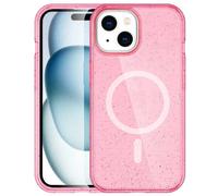 imoshion Coque Pailletée avec MagSafe pour Apple iPhone 15 - Paillettes Rose