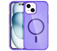 Coque Pailletée avec MagSafe pour iPhone 15 - Paillettes Violet