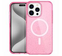 imoshion Coque Pailletée avec MagSafe pour Apple iPhone 15 Pro Max - Paillettes Rose