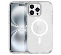 imoshion Coque Sparkle avec MagSafe pour Apple iPhone 16 Pro - Paillettes Transparent
