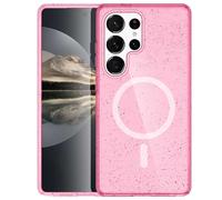 imoshion Coque Pailletée avec MagSafe pour Samsung Galaxy S24 Ultra - Paillettes Rose