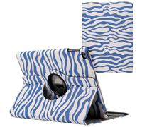 imoshion Coque tablette Design rotatif à 360° pour Apple iPad 6 (2018) 9.7 pouces / iPad 5 (2017) 9.7 pouces - White Blue Stripes