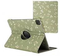 imoshion Coque tablette Design rotatif à 360° pour Apple iPad Air 13 pouces (2026) M4 / (2025) M3 / (2024) M2 - Green Flowers